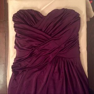 Eggplant purple strapless dress from Express